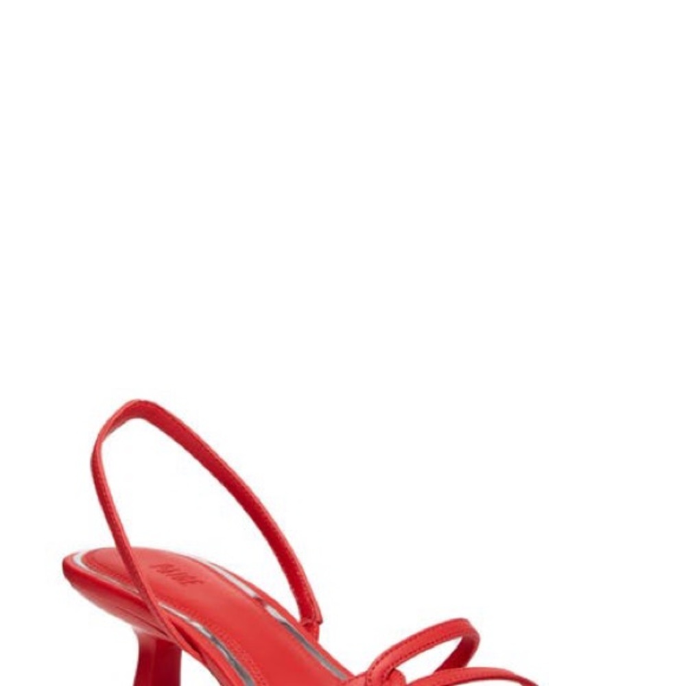 PAIGE Vibrant Red Strappy Heels